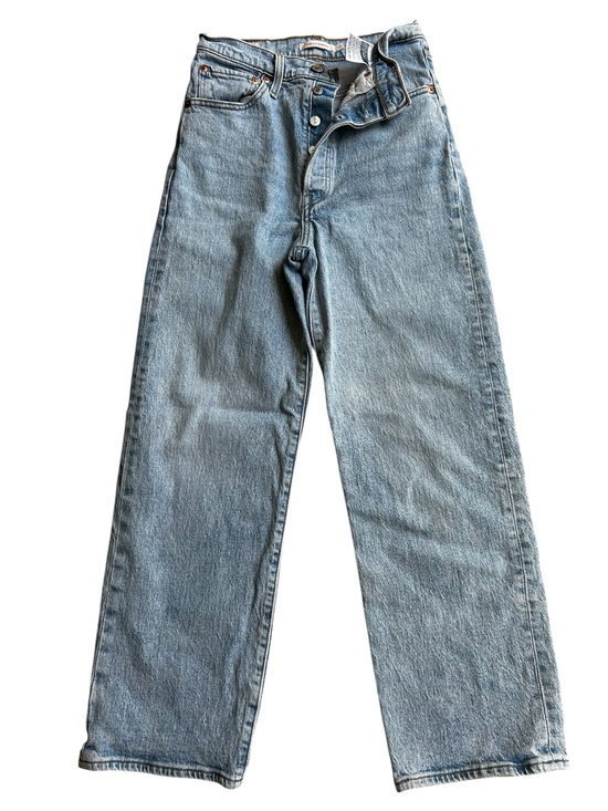 Levi's Denim - Levi’s Women’s Light Wash Ribcage Straight High-Rise Jeans Size 27 Button Fly